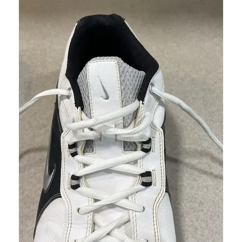 Nike Golf Shoes Men's Size 11.5 Power Channel TAC White Black Leather 317682-102